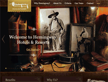 Tablet Screenshot of hemingwayhotels.com